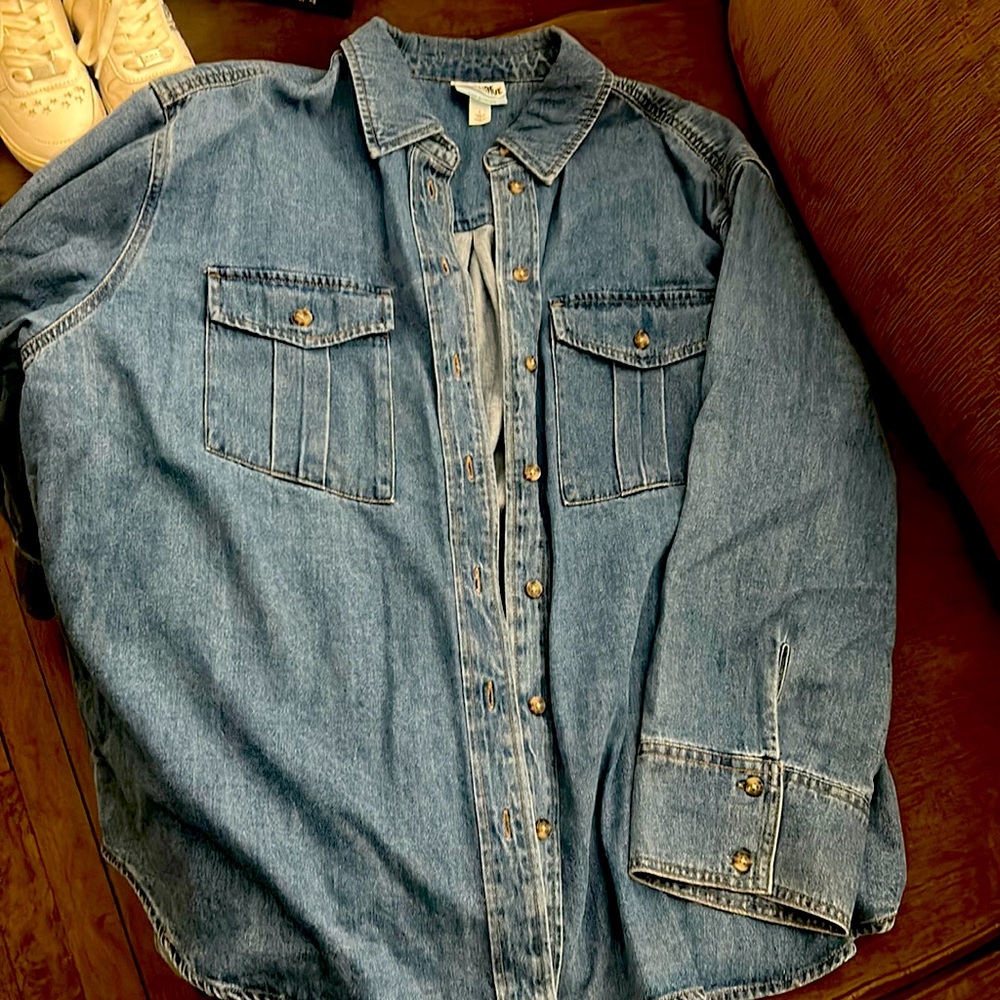 Future Collective oversized jean top/jacket